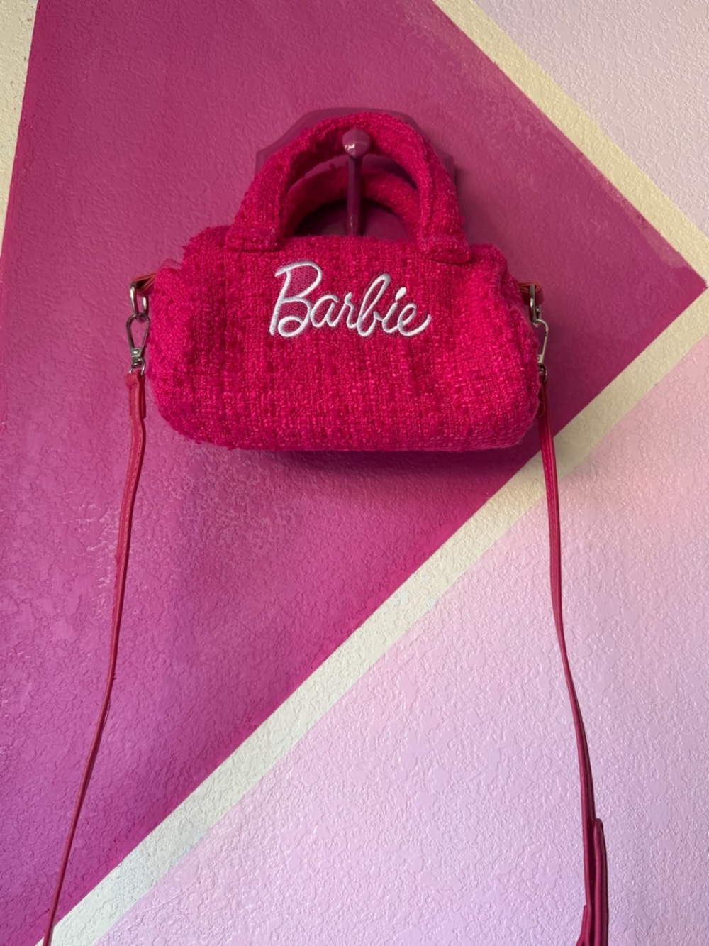 Barbie Hot Pink Bouclé Mini Bag - Picture 4 of 11